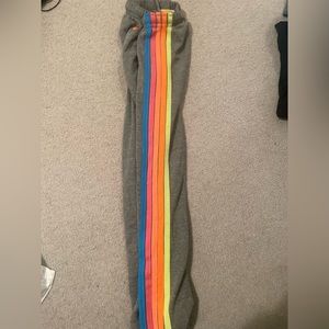 Aviator Nation Neon 5 Stripe Sweatpants - Small